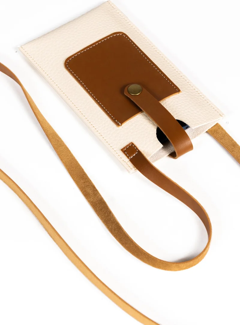 نوثينج Leather Snap Closure Hanger Phone Bag with Card Holder Compartment