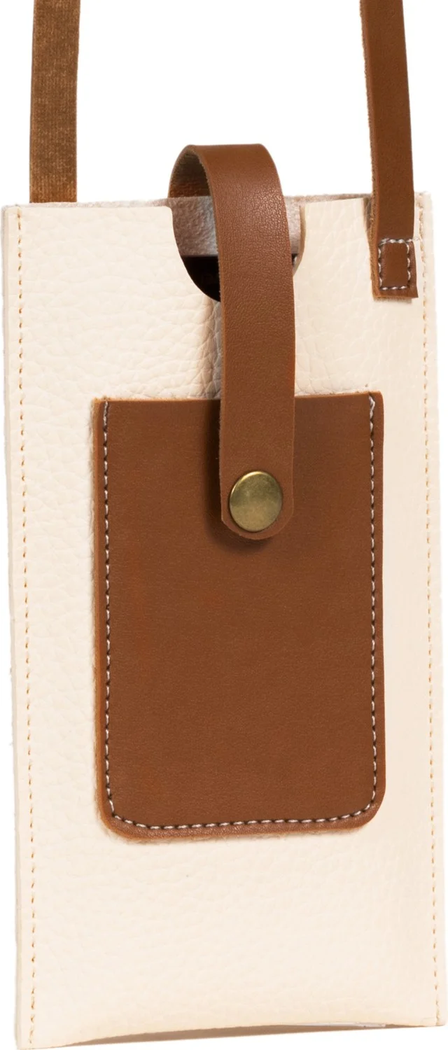 نوثينج Leather Snap Closure Hanger Phone Bag with Card Holder Compartment