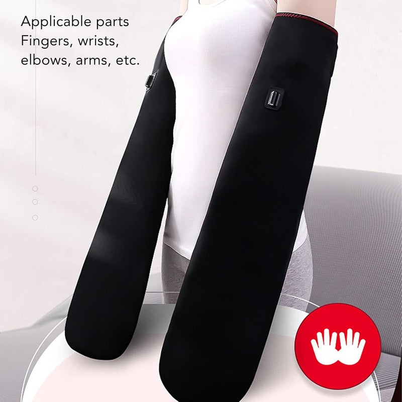 كلاراكو كم ذراع مُدفأ، لفافة كوع مُدفأة، كم ذراع مُدفأ، وسادة تدفئة كهربائية متعددة الوظائف، كم ذراع مُدفأ، لفافة ذراع مُدفأة دافئة للنساء والرجال والجري وركوب الدراجات والرياضة - Image 2