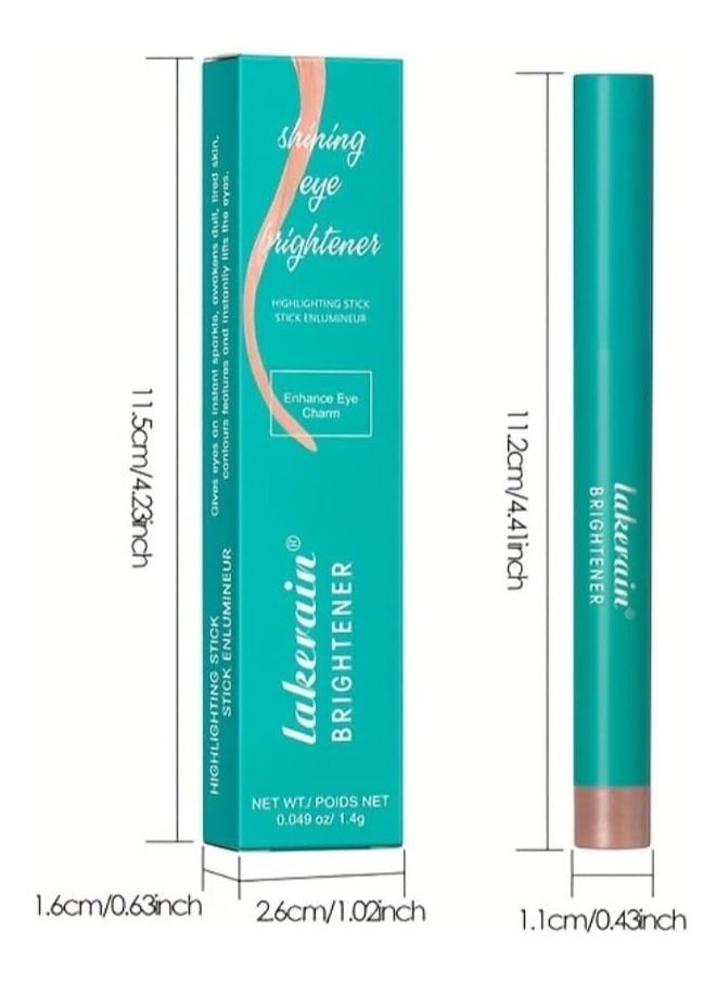 lakerain - Shining Eye Brightener Enhance Eye Cream Professional Makeup Eyeshadow Pencil Advanced Shadow Stick Waterproof Eyeshadow Stick Eye Highlighter Shimmer Creamy Waterproof & Long-Lasting Eye Makeup for Women No.03 - Image 1