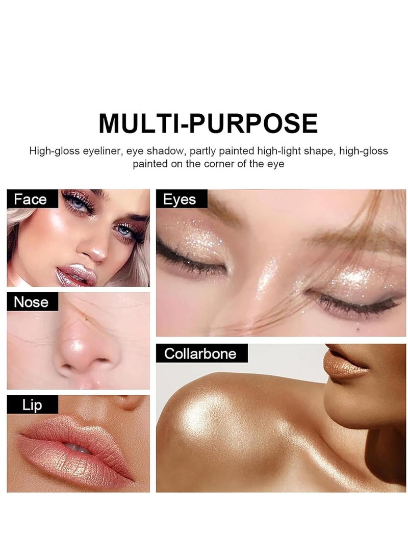 lakerain - Shining Eye Brightener Enhance Eye Cream Professional Makeup Eyeshadow Pencil Advanced Shadow Stick Waterproof Eyeshadow Stick Eye Highlighter Shimmer Creamy Waterproof & Long-Lasting Eye Makeup for Women No.03 - Image 1