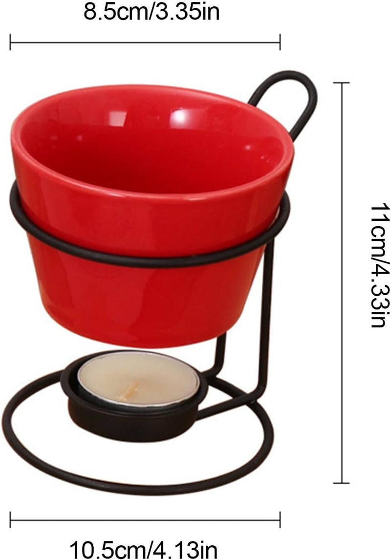 Ceramic Fondue Cup: Chocolate Candy Melting Warmer, Heat Resistant Ceramic Dessert Cup, Easy Dip Dinnerware Set With A Smooth Warming Experience - Image 4