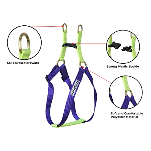 Forfurs Step-in Harness Dog Harness - Small, Ultra Violet X Lime Green - Image 4