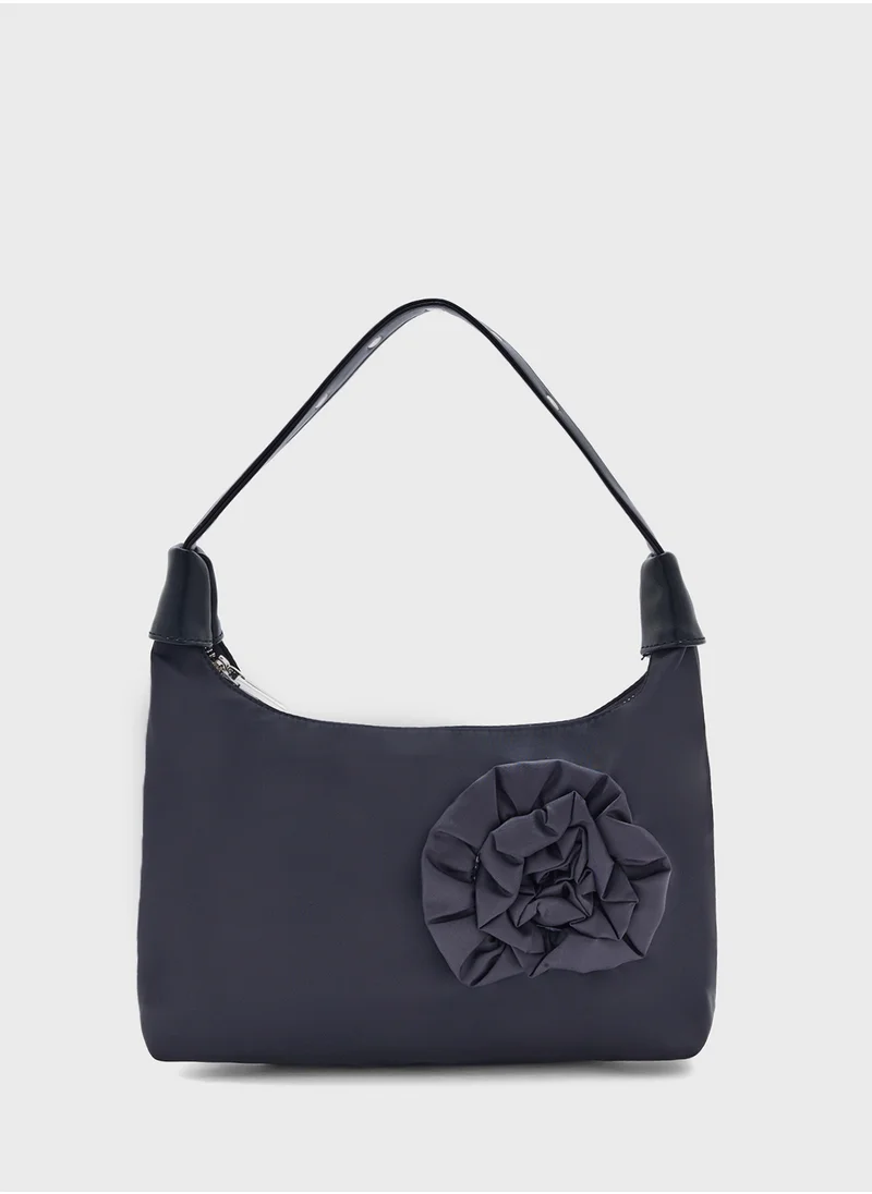 ايلا Floral Trim Detail Satchel Bag