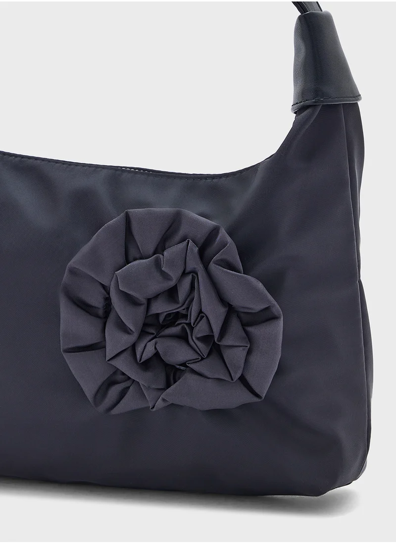 ايلا Floral Trim Detail Satchel Bag
