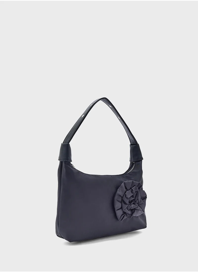 ايلا Floral Trim Detail Satchel Bag
