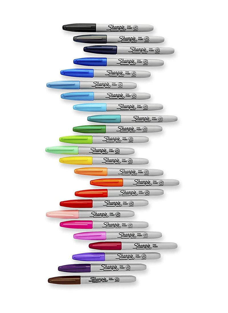 Sharpie 24-Piece 80's Glam Fine Tip Permanent Markers Set Multicolour  - Image 2