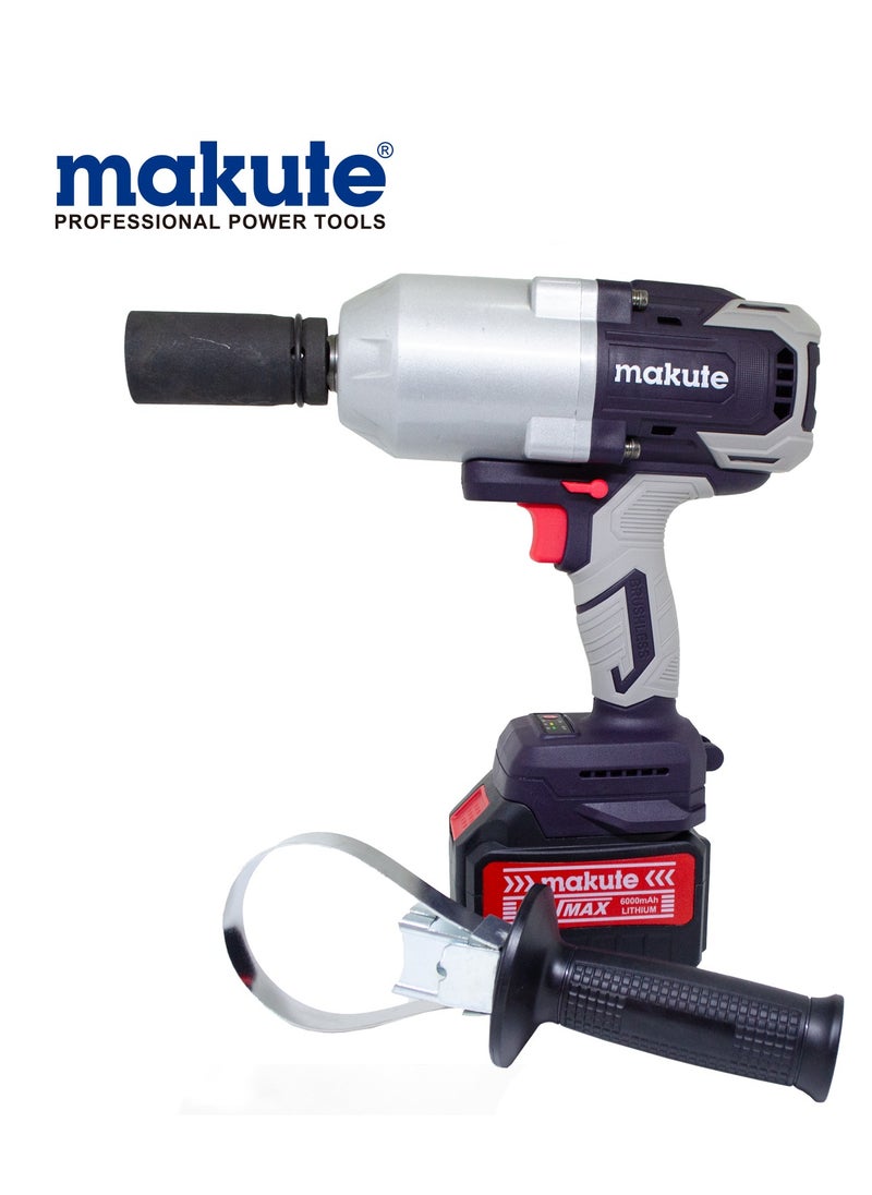 makute Cordless Impact Wrench With Two Batteries,1800Rpm  - Image 2