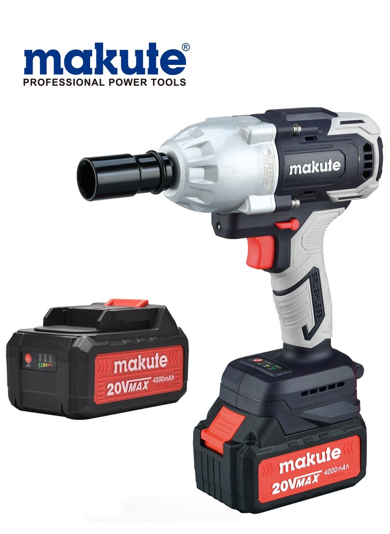 makute Cordless Impact Wrench With Two Batteries,1800Rpm  - Image 3