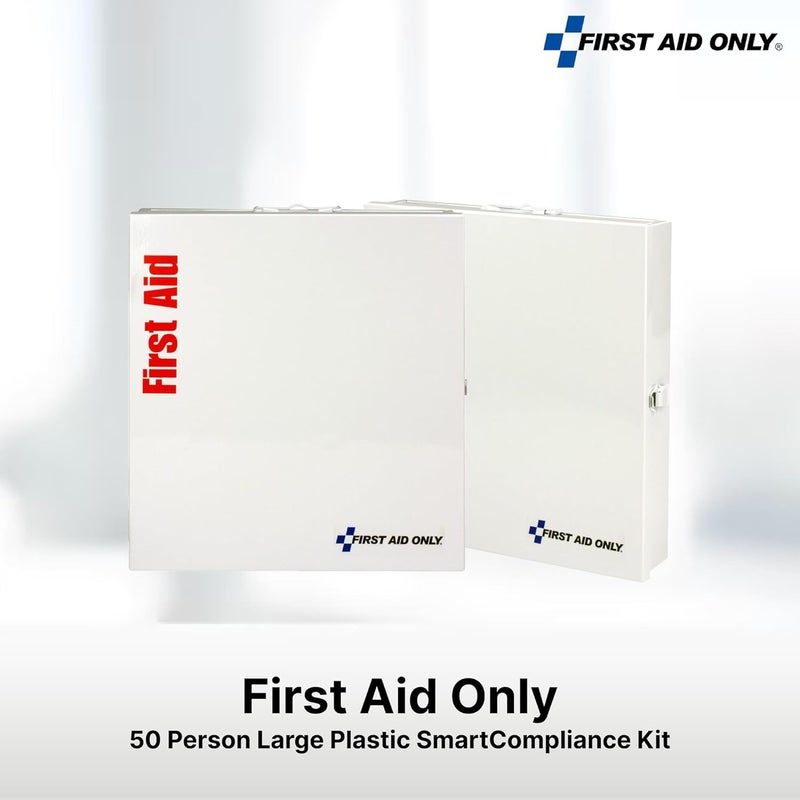 First Aid Only 746000 SmartCompliance 50Person ANSI A and OSHA Compliant First Aid Kit for Business Large Metal First Aid Cabinet with Medications 241 Pieces - Image 2