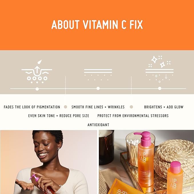 Nip Fab Vitamin C Fix Gel Cleanser for Face Brightening Hydrating Facial Cleansing Face Wash for Skin Toning 145 ml Pack of 4