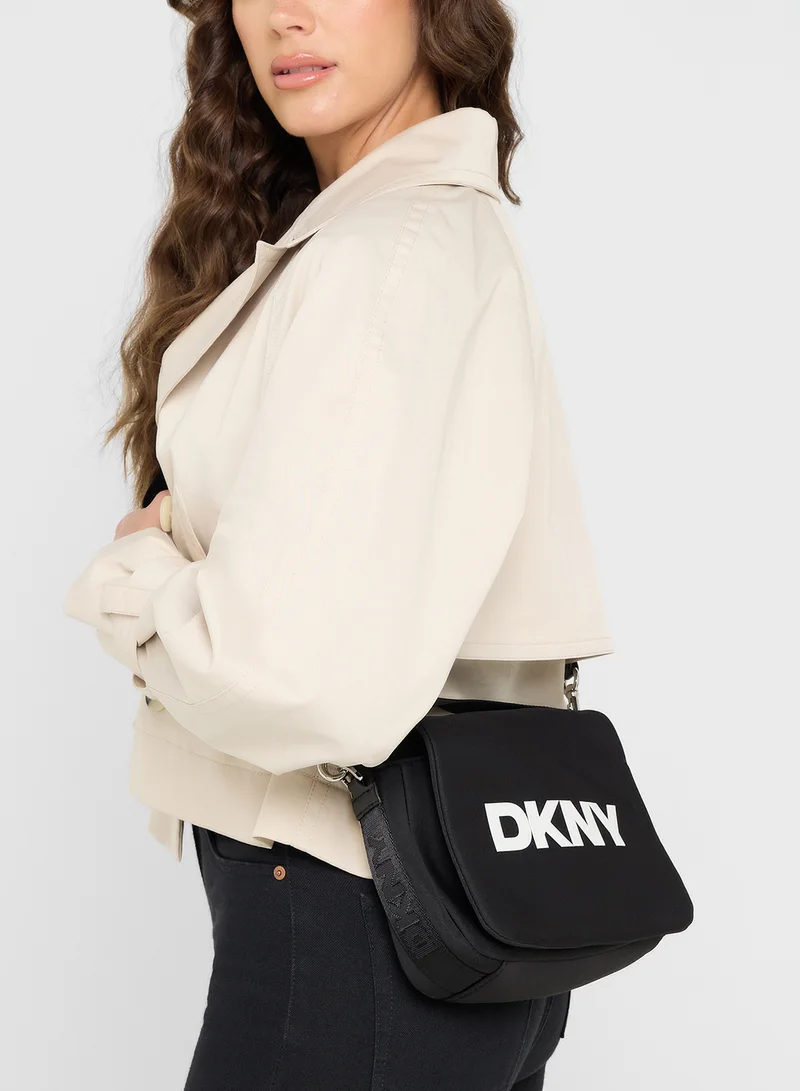 DKNY Jenny Logo Flap Over Crossbody