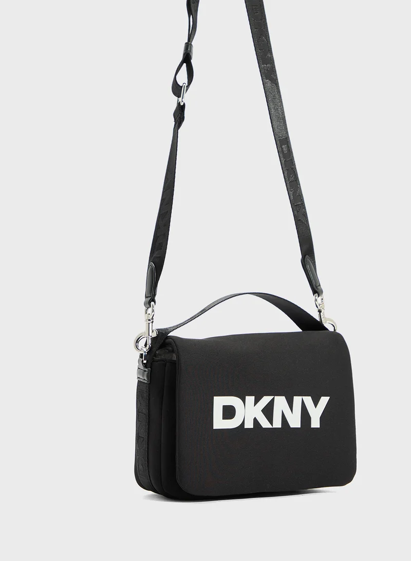 DKNY Jenny Logo Flap Over Crossbody
