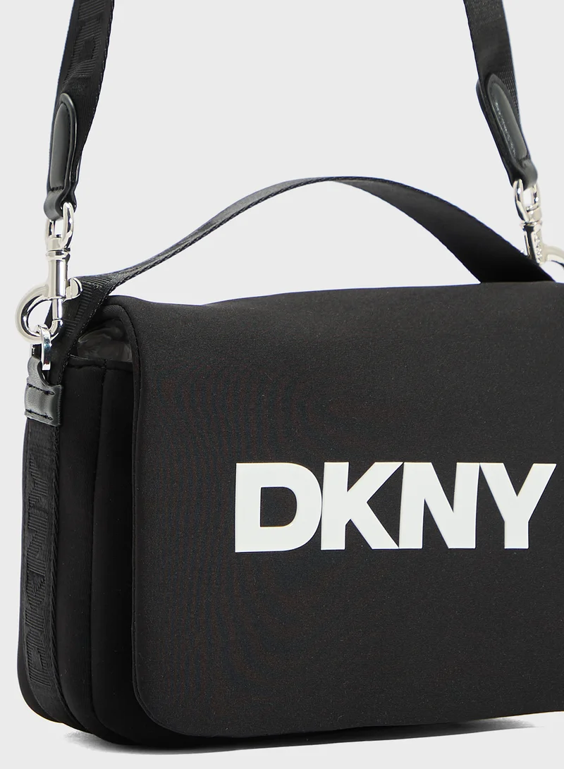 DKNY Jenny Logo Flap Over Crossbody