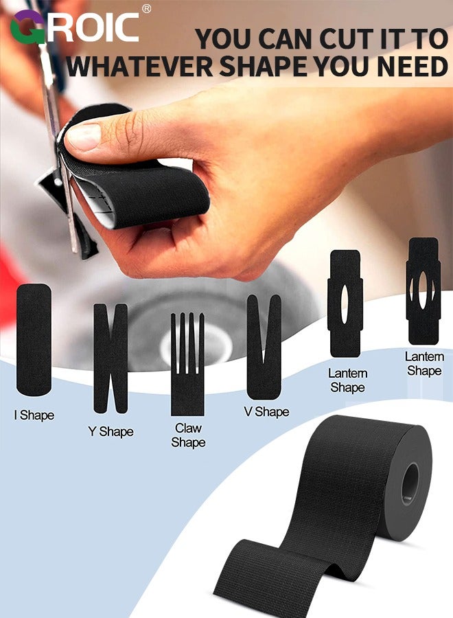 GROIC 3 Rolls Kinesiology Tape, Sports Tape Athletic Recovery Pain Relieve Strong Adhesion Waterproof Sports Theraeputic Tape for Muscle Pain Relief and Joint Support  [2” x 20”] - Image 3