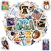 BETANAS 100 PCS USA Travel Stickers Pack American Quotes Food Culture Vinyl Waterproof Decals for Laptop Water Bottle Scrapbook Hard Hat Car Gift for Teens Adults Men Women - Image 2