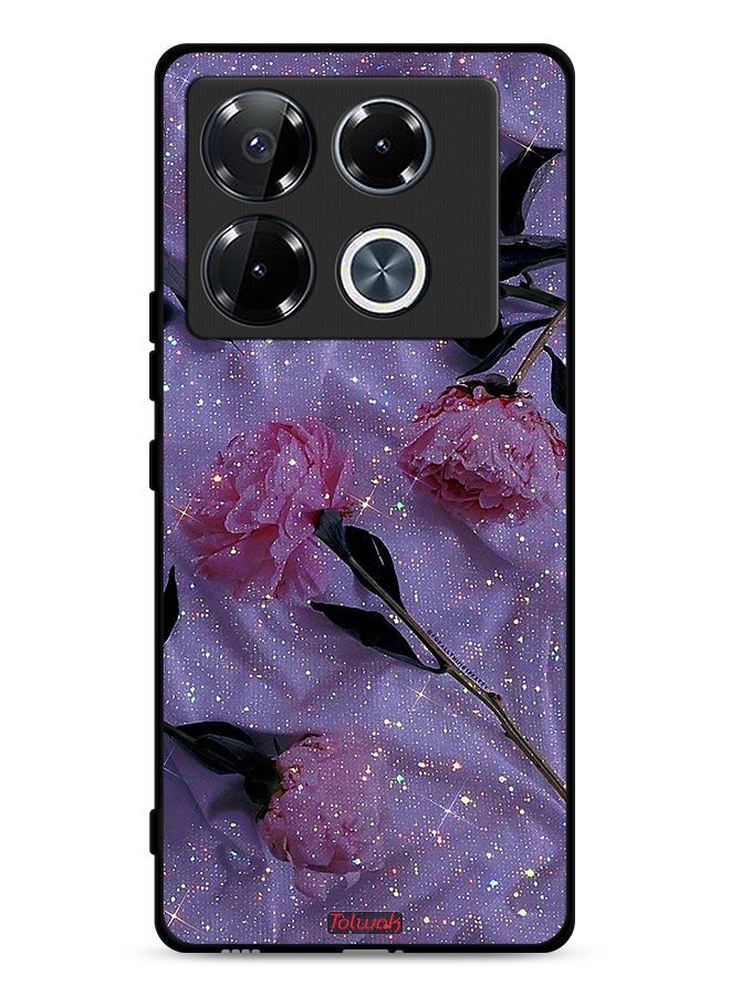 Tolwak Infinix Note 40 Pro Plus 5G Protective Case Cover Glitter Roses - Image 1