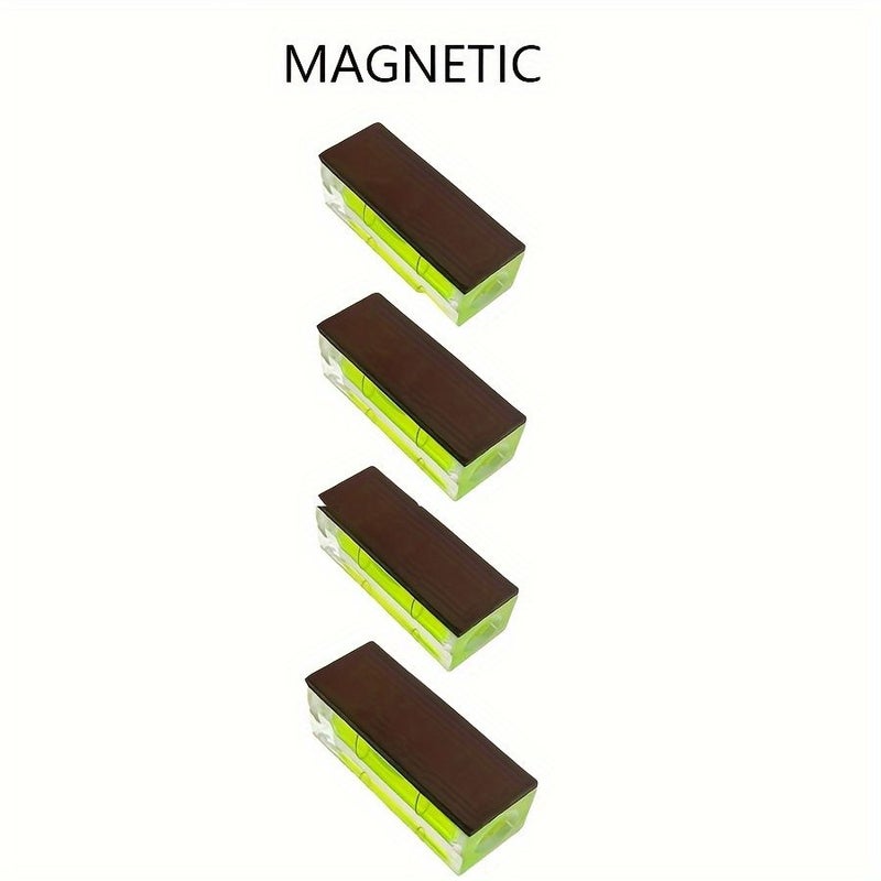 4pcs Nonmagnetic Green Acrylic Photo Frame Level Bubbles With Magnetic Mounts Industrial Precision Tool - Image 5