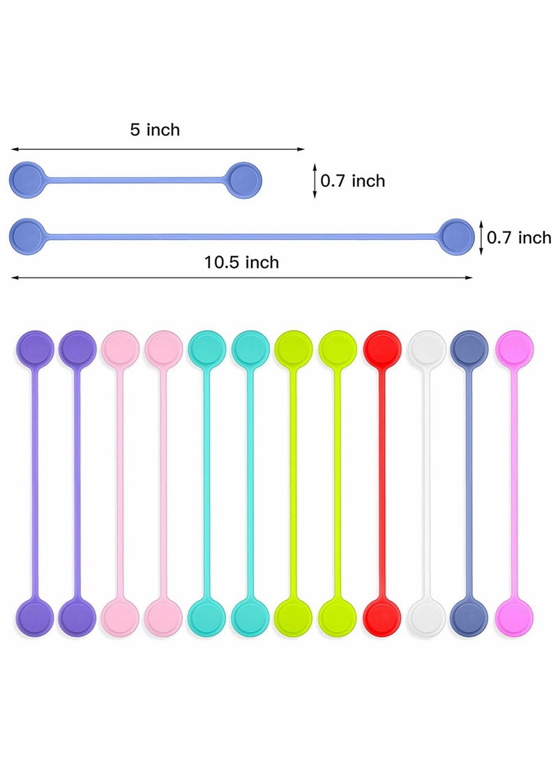 Excefore Reusable Magnetic Cable Ties Cord Organizers Cord Ties Cable Organizers Unique Gadgets for Cable Management and Organization, Hanging  Holding Stuff, Fidgeting, or Just for Fun 12 Pack - Image 2