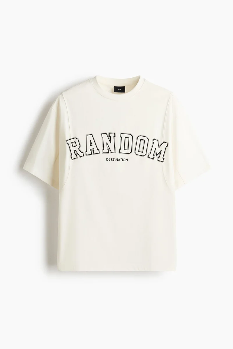 H&M  Loose Fit Printed T-shirt for Men | Best Price UAE