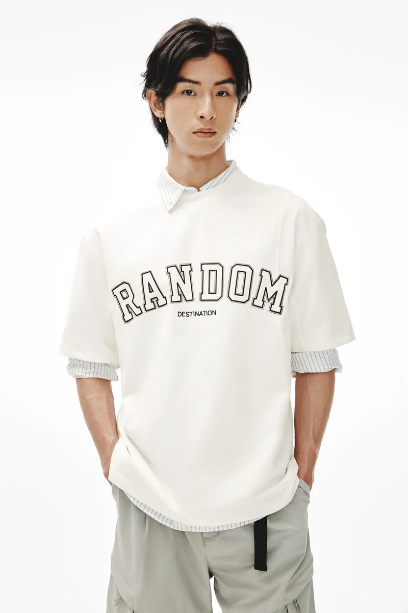 H&M Loose Fit Printed T-shirt