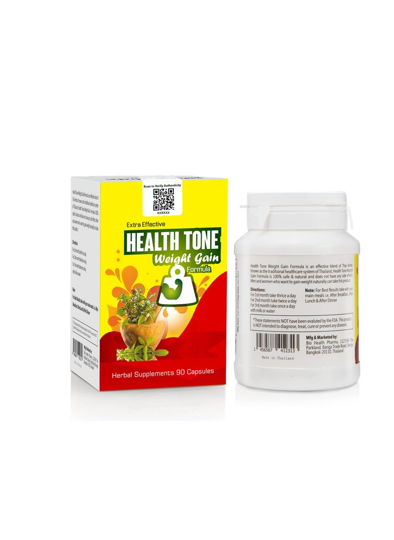 Health Tone Extra Effective Weight Gainer Capsules -(Made In Thailand) 90 Capsule 1Month Course