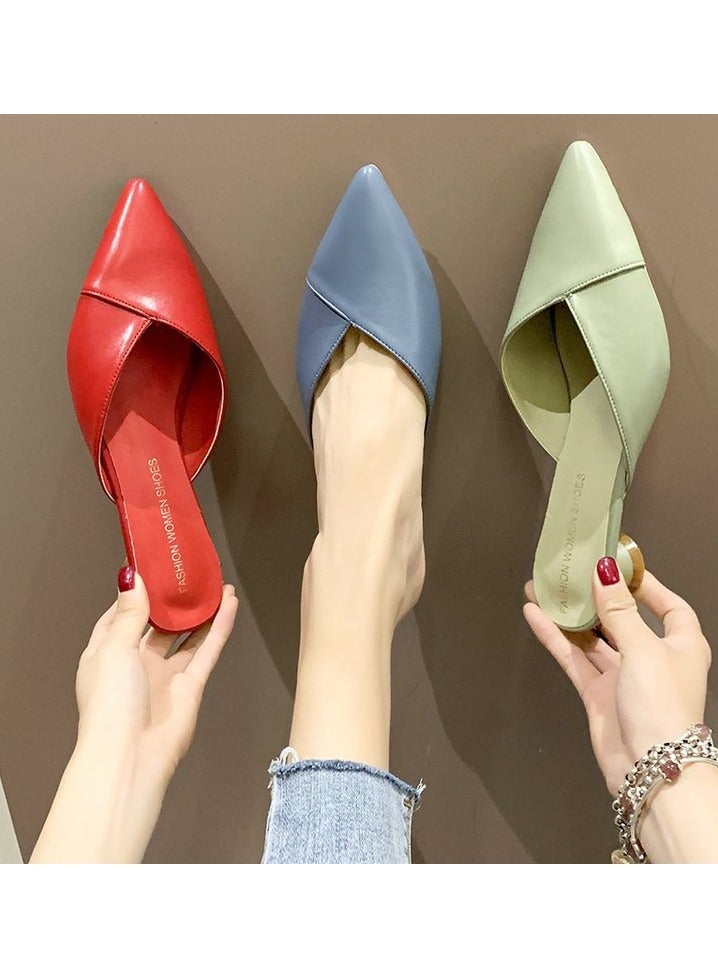 KUYING Single Shoe Women's Thick Heel Versatile Shoes  - Image 3
