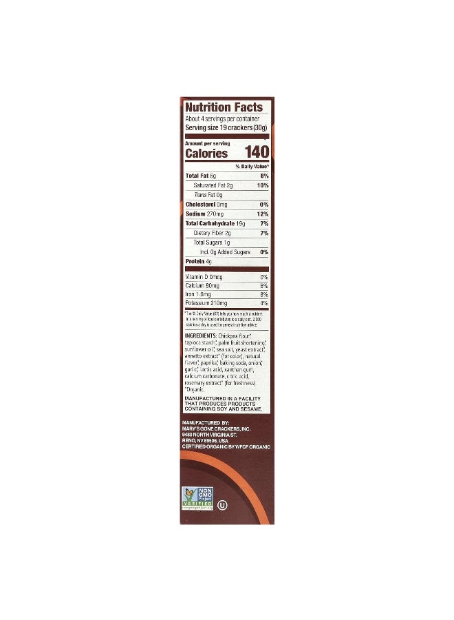 Mary's Gone Crackers Mary's Gone Crackers, Organic Mary's Gone Cheezee™ Crackers, Cheddar, 4.25 oz (120 g)  - Image 2