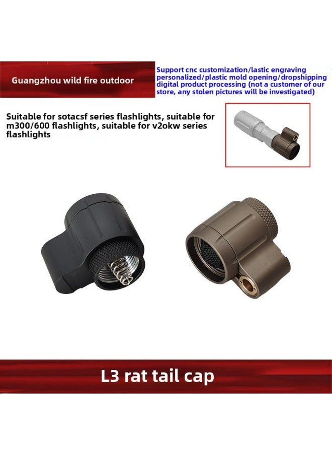 Generic - [L3 Interface Single Control/Dual Control Mouse Tail] NGAL MWL Laser Indicator Wire Control Mouse Tail Switch-Color:Sand Color-yr07044-sf (so Model) + L3-engraved Model [adapted To Sotac Flashlight] - Image 1