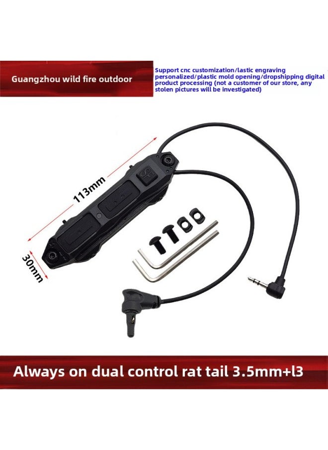 Generic - [L3 Interface Single Control/Dual Control Mouse Tail] NGAL MWL Laser Indicator Wire Control Mouse Tail Switch-Color:Sand Color-yr07044-sf (so Model) + L3-engraved Model [adapted To Sotac Flashlight] - Image 1