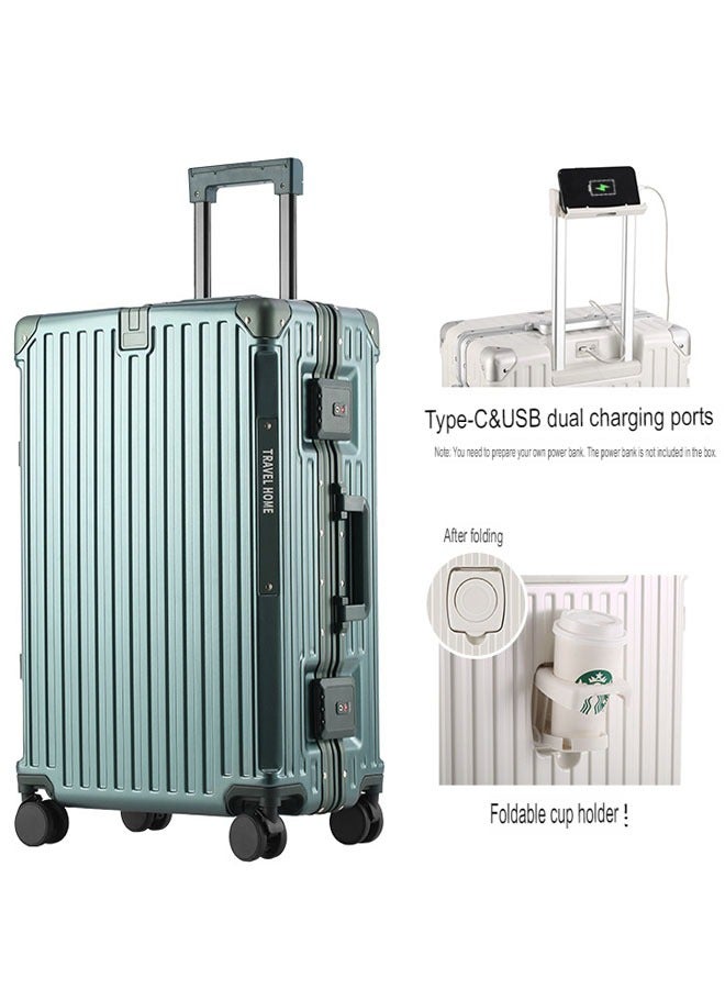 NKX Premium Expandable Aluminum Frame & PC Suitcase With USB charging port and C type 28 Inch - Image 4