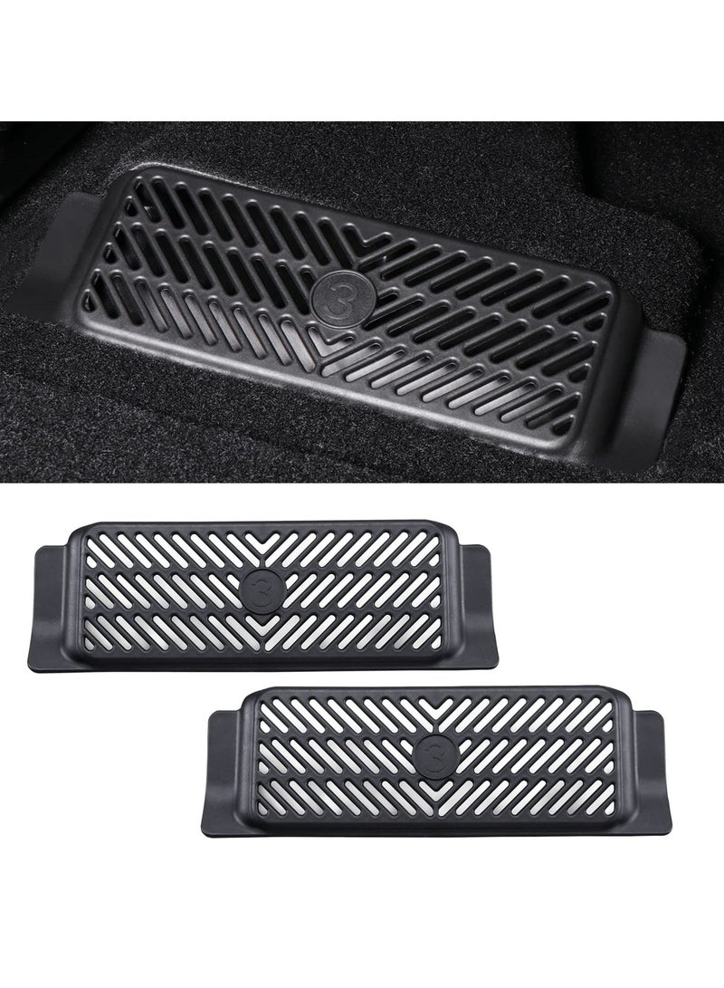 SYOSI Backseat Air Vent Cover for Tesla Model 3, Rear Under Seat Air Condition Outlet Grille Protector, Compatible with 2016-2023 Model 3, Air Flow Vent Grille Protection, 2 Pack  - Image 1