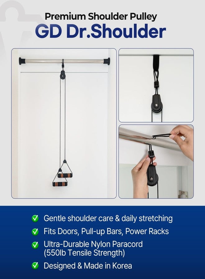 GD Soulder Pulley for Physical Therapy Dr. Shoulder Made in Korea - Adjustable Rope Exercise Equipment for Rotator Cuff, Frozen Shoulder Rehab & Range of Motion, Post Surgery Stretching | Door Anchor Included - Image 2