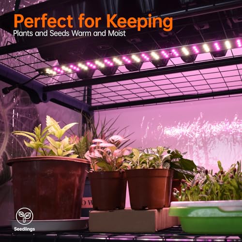 Bstrip Indoor Greenhouse with Grow Lights, 4 Tier 27.2" L×19.9" W×61.8" H Mini Greenhouse with Zippered PVC Cover for Seed Starting Trays, Dimmable 2FT 60W Plant Light for Indoor Plants with Timer - Image 2