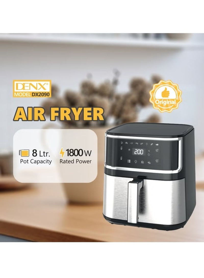 Denx Air fryer with screen 8 liters of 1800 watts - Image 1
