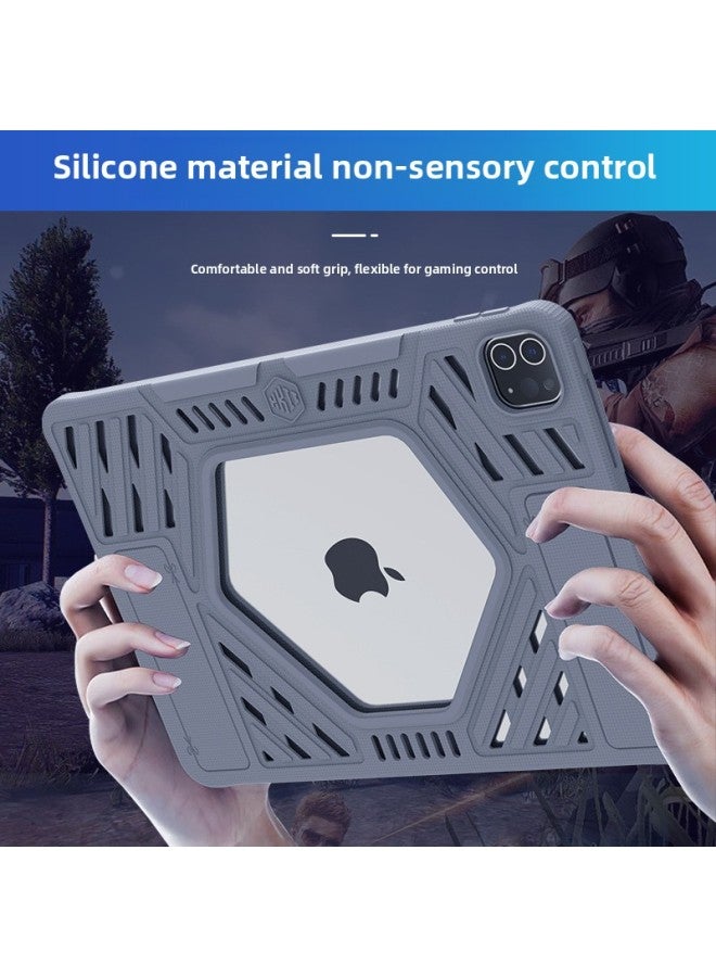 2025H6 Silicone Protective Case For IPad Pro 2018-2022 11 Inch Tablet Gaming Compatible With IPad Air4/5 Non-Vibrating Wireless Accessory-Product Color:Flat Silicone Protective Cover-Soft Light Powder - Image 3
