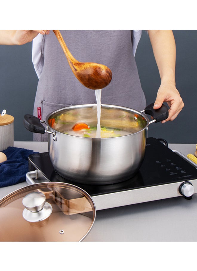 Braisers，Stock Pot Pan, Stainless Steel Stockpot with Lid for Cooking Simmering Soup Stew, Non-toxic & Corrosion Resistant