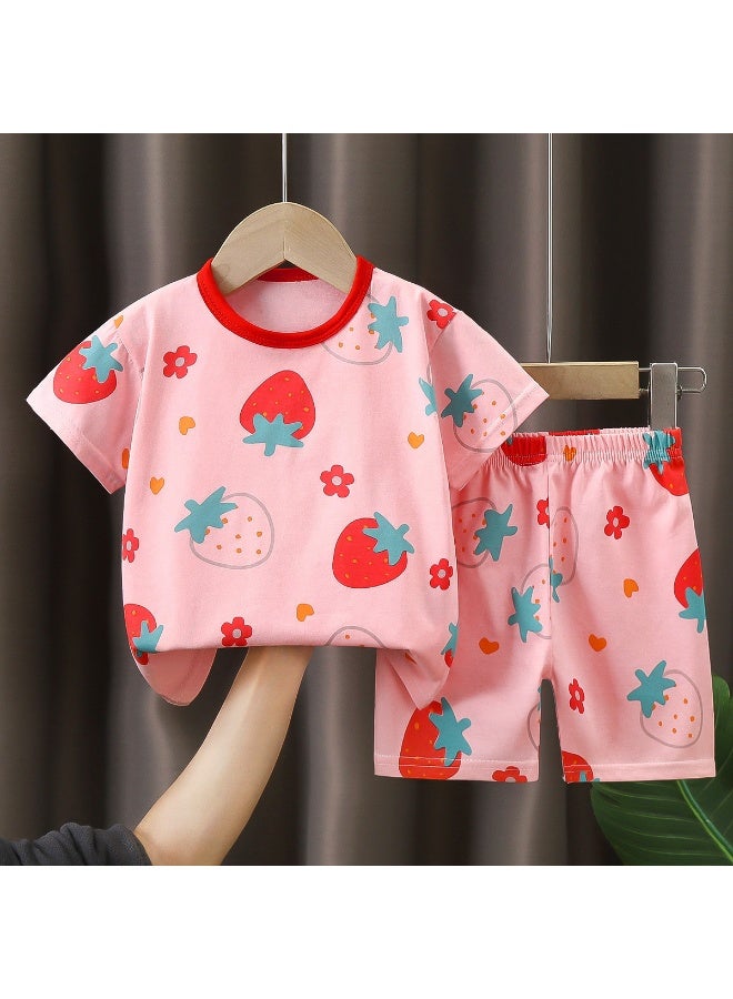 Children's Short Sleeve Set - New Cotton Summer Outfit for Boys and Girls