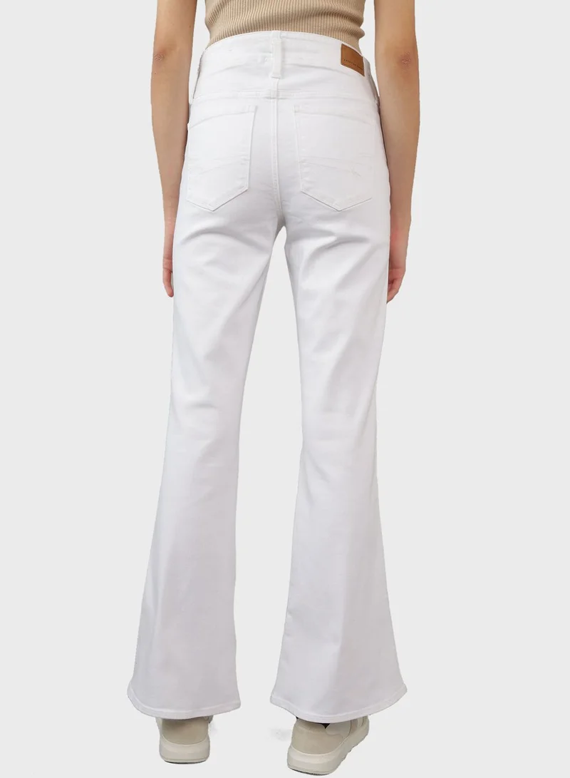 امريكان ايجل High Waist Straight Fit  Flared Jeans