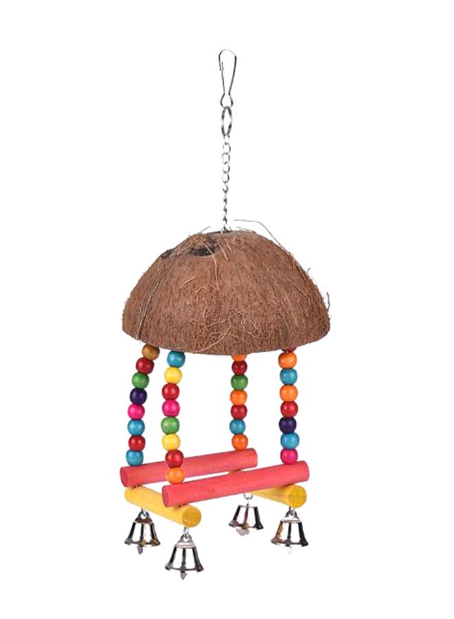 NIBEMINENT Bird Perch Hanging Swing Chew Toy Stand Multicolour 20x9x15cm - Image 1