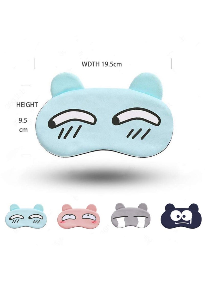 Cute cartoon expression sleeping eye mask sleeping eye mask soft and comfortable eye mask eye mask children men women airplane travel nap night sleep  - Image 4
