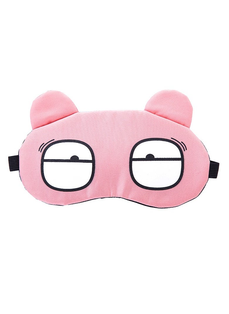 Cute cartoon expression sleeping eye mask sleeping eye mask soft and comfortable eye mask eye mask children men women airplane travel nap night sleep  - Image 1