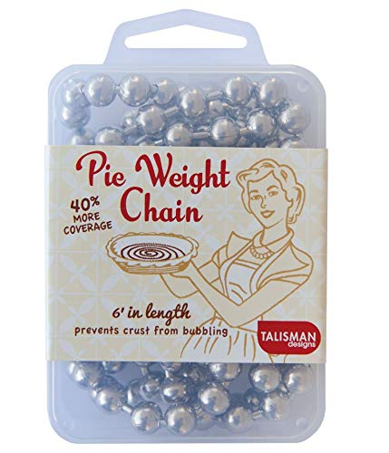 Talisman Designs Stainless Steel  Hold Raw Dough Down  For Flat Pie Crust  Pie Weights for Baking  Baking Beads for Pie Crust  Blind Bake Pie Weights  Pie Crust Weights