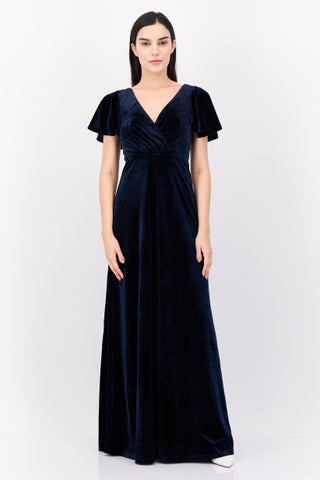 Women Velevet Maxi Dress, Navy - pzsku/ZF91A6ED6BB33B9C28D15Z/45/1747056901/0efb2110-de28-4ccd-a00f-3fe261b0c3a3