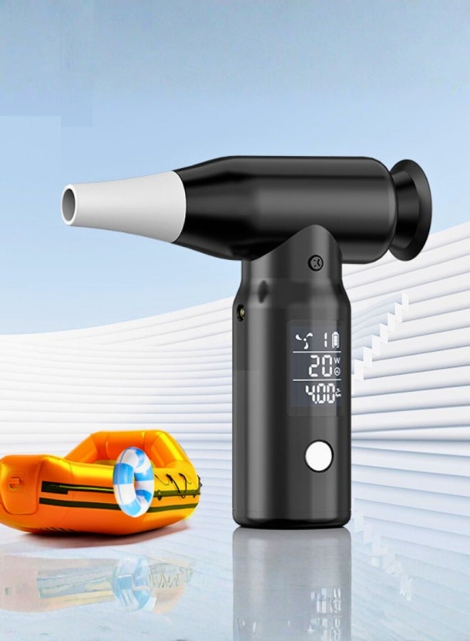 تريدجيت منفاخ هواء كهربائي محمول لاسلكي 110,000 دورة في الدقيقة - منظف غبار عالي السرعة مع شاشة LCD	جهاز نفخ وتفريغ 2 في 1 لتنظيف الكمبيوتر والسيارة والمعدات الرياضية - Image 3