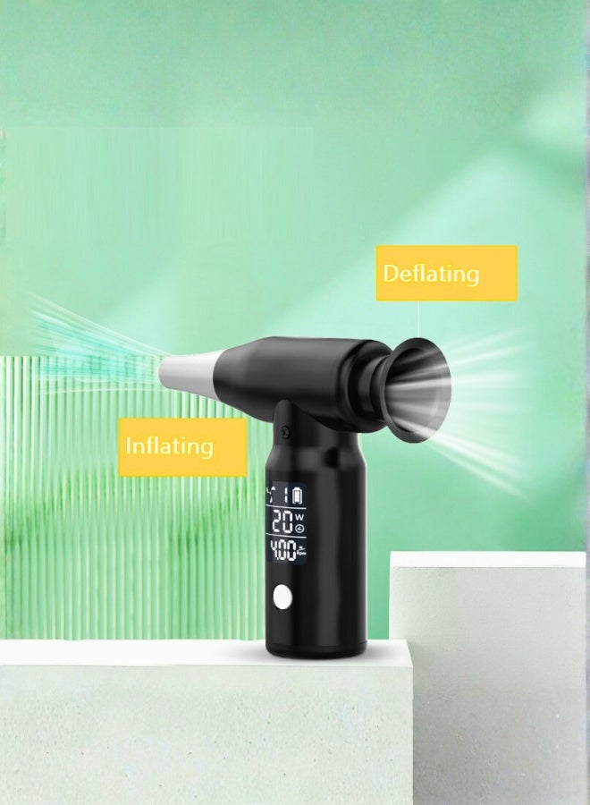 تريدجيت منفاخ هواء كهربائي محمول لاسلكي 110,000 دورة في الدقيقة - منظف غبار عالي السرعة مع شاشة LCD	جهاز نفخ وتفريغ 2 في 1 لتنظيف الكمبيوتر والسيارة والمعدات الرياضية - Image 5