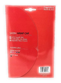 Donna Collection Premium Satin Wrap Cap, Black