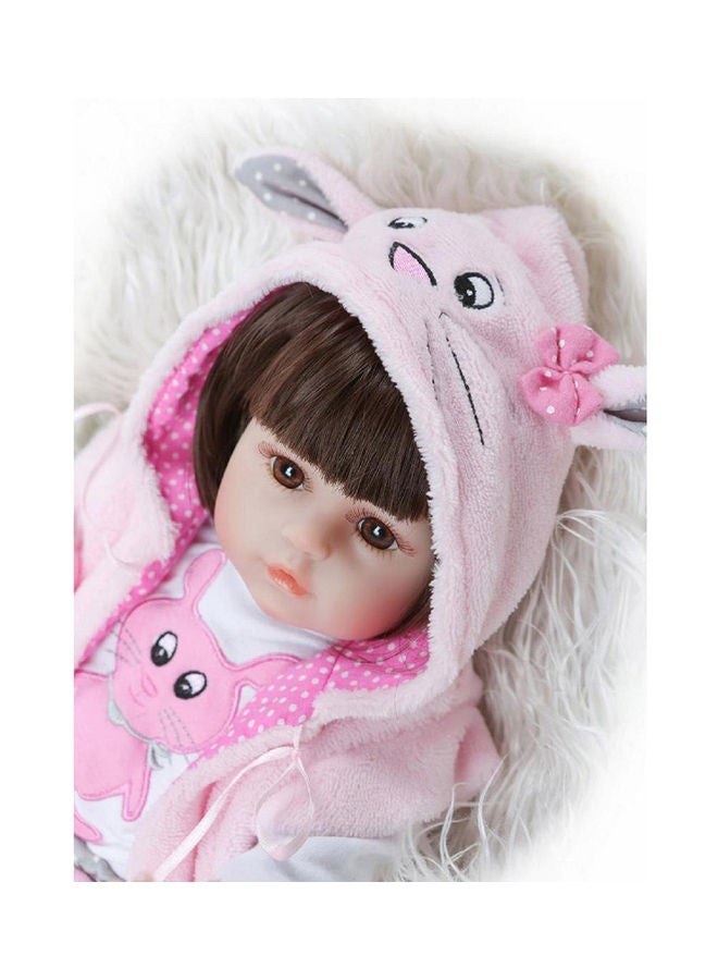 Halamodo Realistic Silicone Baby Lifelike Doll with A Lifelike Fabric Body,19 Inch Weighted Soft Cute and Playful Toy for Children - Image 5