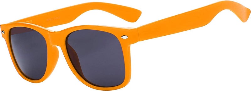 OWL Classic Vintage Smoke Lens Orange Frame Sunglasses Retro Style - Image 1