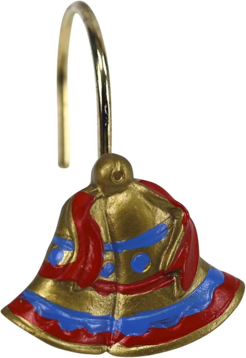 Iconikal Rust Resistant Decorative Shower Curtain Hooks HandPainted Christmas 12Pack - Image 3